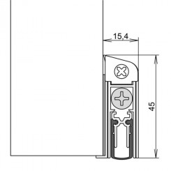 Athmer Wind-Ex A 1-seitig Länge 860mm Anklebbar weiß 9016 