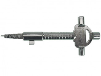 HaWe Bauschlüssel mit Messskala 6/7/8mm vernickelt 