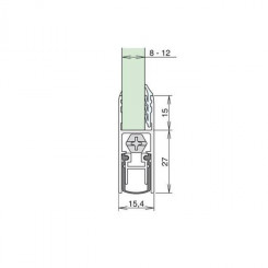 Athmer Schall-Ex GS-H8/12 1-seitig Glasstärken 8-12mm /708mm 