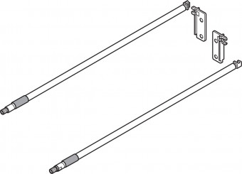Metabox Längsreling-Set mit Rückwandhalter