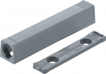 Blum Tip-on gerade Adapterplatte, platingrau 