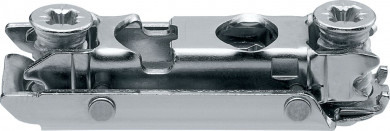 Clip top Gerade Exzenter Montageplatten mit vormontierten Systemschrauben