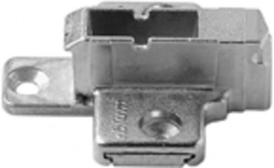Blum Clip Kreuzmontageplatte Distanz 9 mm vernickelt 