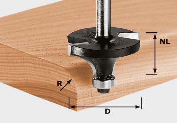 Festool Abrundfräser D20,7mm/NL11mm/GL51mm/R4mm/S8mm 491014 