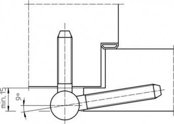 Simonswerk Einbohrband Baka C1-20 WF 3-teilig RAL 9016 