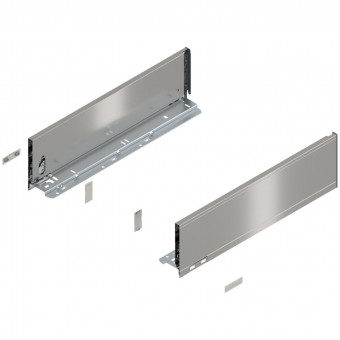 Blum Legrabox pure Zarge Höhe K NL 450 mm inox - Blum Legrabox pure Zarge, Höhe K
(128,3 mm), NL= 450 mm,
links/rechts, für Legrabox pure,
inox, 770K4502I