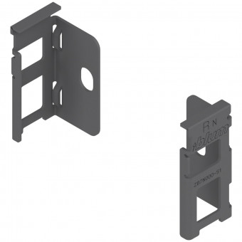 Legrabox Rückwandhalter-Set Höhe N - Blum Legrabox Holzrückwandhalter-Set 
36 mm Höhe 'N 78 mm terraschwarz
ZB7N000S