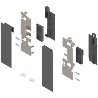 Blum Legrabox pure/free Frontbefestigung Höhe C oriongrau - Blum Legrabox pure/free
Frontbefestigung-Set Höhe C 
für Innenschubkasten, links/rechts, 
Vorderstück mit Einschubelement
oriongrau, ZI7.2CS0