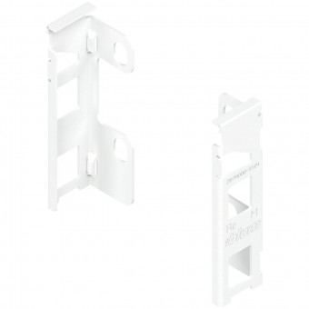 Blum Legrabox Rückwandhalter-Set Höhe M seidenweiß - Blum Legrabox Holzrückwandhalter, 
Höhe M (106 mm), links/rechts,
seidenweiß matt, ZB7M000S