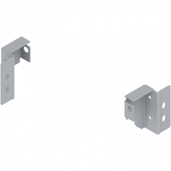 Blum Tandembox Rückwandhalter-Set RAL 9006 grau - Blum Tandembox 
Holzrückwandhalter, Höhe N 
(81,5 mm), links/rechts, R9006 
weißaluminium, Z30N000S.04