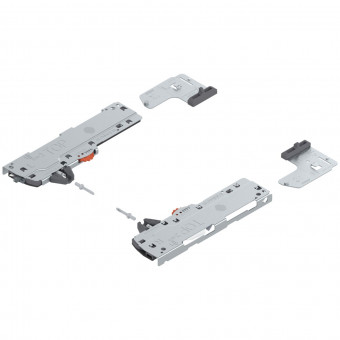 Blum Tip-on Blumotion Einheit Typ L5 - Blum Tip-On Blumotion Set
(Einheit + Mitnehmer + Adapter) für 
Legrabox/Movento, Typ L5, 
NL=450-750 mm, Gesamtgewicht des
Auszugs=35-70 kg, links/rechts, 
schwarz, T60L7570