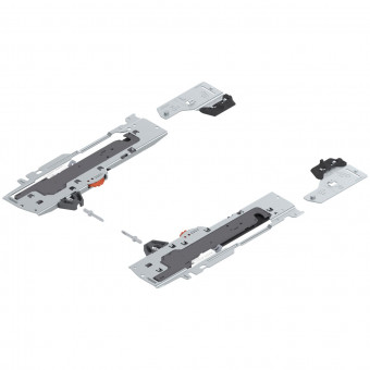 Blum Tip-on Blumotion Set Typ L 5 - Blum Tip-On Blumotion Set
(Einheit + Mitnehmer + Adapter)
für Tandembox, Typ L5,
NL=350-650 mm, Gesamtgewicht 
des Auszugs=35-65 kg, 
links/rechts, schwarz, T60B3560