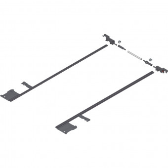 Blum Movento Seitenstabilisierungs-Set NL 750 mm - Blum Seitenstabilisierung Ral 7037 
Movento Vollauszug bis NL 750 mm 
bis max. Korpusbreite 1400 mm, ZS7M750MU