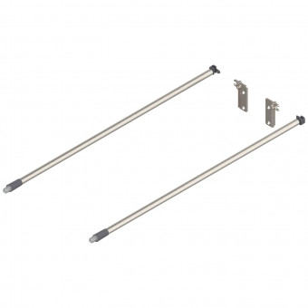 Blum Tandem/Movento Reling-Set NL 500 mm - Blum Reling-Set Inserta 
für Tandem und Movento Nennlänge 
500 mm eloxiert nickel, ZRE.463A.ID