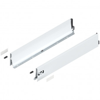 Blum Tandembox antaro Zarge 378K seidenweiß - Blum Tandembox Zarge, Höhe K 
(115,6 mm), NL=650 mm, links/rechts, 
für Tandembox antaro, 
seidenweiß 378K6502SA