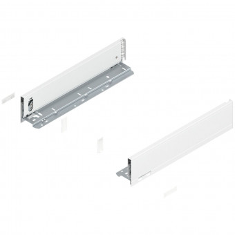 Blum Legrabox pure Zarge Höhe M NL 400 mm seidenweiß - Blum Legrabox Zarge, Höhe M
(90,3 mm), NL= 400 mm, links/rechts,
für Legrabox pure,
seidenweiß matt, 770M4002S