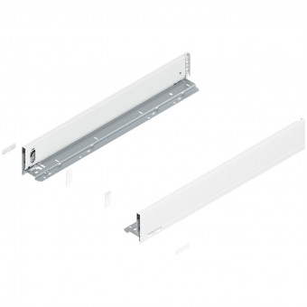 Blum Legrabox pure Zarge Höhe M NL 600 mm seidenweiß - Blum Legrabox Zarge, Höhe M
(90,3 mm), NL= 600 mm, links/rechts,
für Legrabox pure, 
seidenweiß matt, 770M6002S