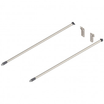 Blum Tandem/Movento Reling-Set NL 520 mm - Blum Reling-Set Inserta 
für Tandem und Movento Nennlänge 
520 mm eloxiert nickel, ZRE.483A.ID