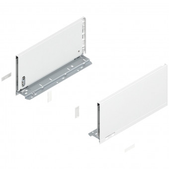Blum Legrabox pure Zarge Höhe C NL 350 mm seidenweiß - Blum Legrabox Zarge, Höhe C
(176,8 mm), NL= 350 mm, links/rechts,
für Legrabox pure, 
seidenweiß matt, 770C3502S
