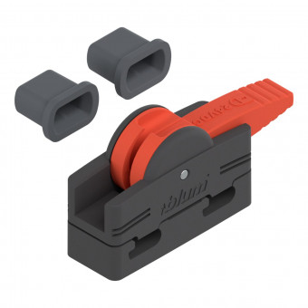 Blum SERVO-DRIVE Verbindungsknoten - Blum SERVO-DRIVE Verbindungsknoten
und 2 Kabelendenschutz schwarz;
werkzeuglose Montage; Z10V100E.01