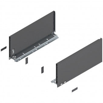 Blum Legrabox pure Zarge Höhe C NL 400 mm oriongrau - Blum Legrabox Zarge, Höhe C
(176,8 mm), NL= 400 mm, links/rechts, 
für Legrabox pure, 
oriongrau matt, 770C4002S