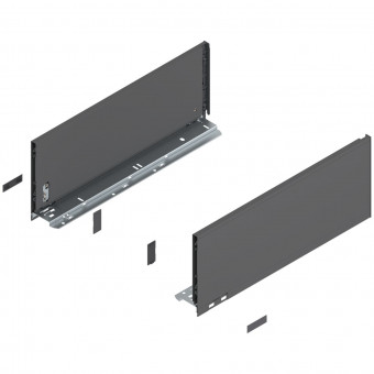 Blum Legrabox pure Zarge Höhe C NL 450 mm oriongrau - Blum Legrabox Zarge, Höhe C 
(176,8 mm), NL= 450 mm, links/rechts,
für Legrabox pure, 
oriongrau matt, 770C4502S