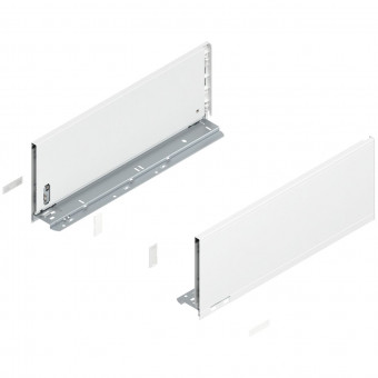 Blum Legrabox pure Zarge Höhe C NL 450 mm seidenweiß - Blum Legrabox Zarge, Höhe C
(176,8 mm), NL= 450 mm, links/rechts,
für Legrabox pure, 
seidenweiß matt, 770C4502S