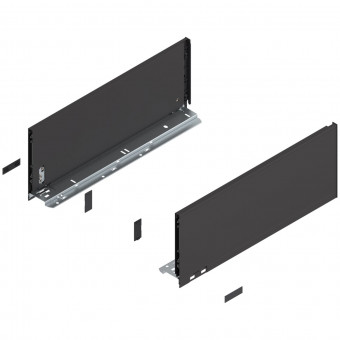 Blum Legrabox pure Zarge Höhe C NL 450 mm terraschwarz - Blum Legrabox Zarge, Höhe C
(176,8 mm), NL= 450 mm, links/rechts,
für Legrabox pure, terraschwarz
770C4502S