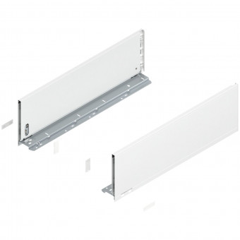Blum Legrabox pure Zarge Höhe C NL 550 mm seidenweiß - Blum Legrabox Zarge, Höhe C
(176,8 mm), NL= 550 mm, links/rechts,
für Legrabox pure, 
seidenweiß matt, 770C5502S