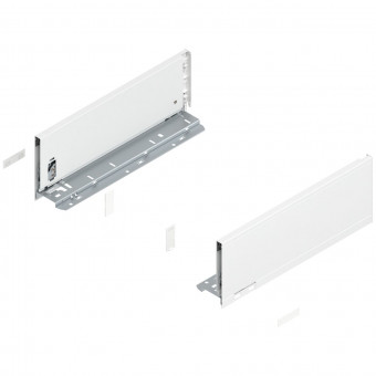 Blum Legrabox pure Zarge Höhe K NL 350 mm seidenweiß - Blum Legrabox Zarge, Höhe K
(128,3 mm), NL= 350 mm, links/rechts,
für Legrabox pure,
seidenweiß matt, 770K3502S
