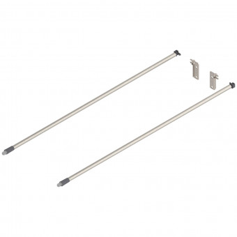 Blum Tandem/Movento Reling-Set NL 650 mm - Blum Reling-Set Inserta 
für Tandem und Movento Nennlänge 
650 mm eloxiert nickel, ZRE.613A.ID