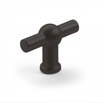 Möbelknopf Issa - Möbelgriff Altedo, 
L 50 mm, H 37 mm, 
Schwarz matt, 9265886