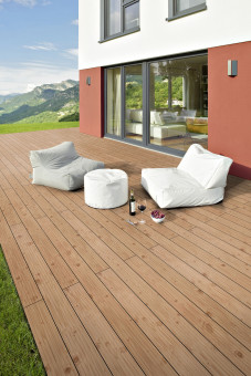 Terrassendielen Douglasie Kombiprofil - Douglasiendielen im Kombiprofil geriffelt/gezahnt