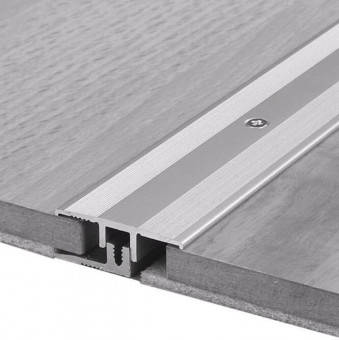 Übergangsprofil Typ 388 L-P, Aluminium eloxiert, Silber - Mit Verstellfunktion zwischen 7 und 15 mm, Silber