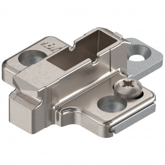 Blum Clip Montageplatte, Distanz 6 mm onyxschwarz - Blum Clip Kreuzmontageplatte
f. Systemschr. HV 6 mm Distanz,vernickelt,
onyxschwarz  175H9160