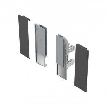 AvanTech YOU Set Verbinder anthrazit - Hettich AvanTech YOU Set Verbinder 
anthrazit für gestalbare Front, 
Höhe 187 mm Stahl pulverbeschichtet 
Nutzung mit Zarge 9257653