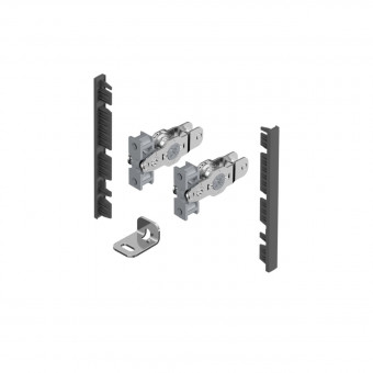 AvanTech YOU Set Verbinder anthrazit Nennhöhe 101 mm - Hettich AvanTech YOU Set 
Verbinder anthrazit für Innenfrontprofil 
zum Selbstablängen, Nutzung mit Zarge Nennhöhe 101 mm 
Stahl/Kunstoff 9257619