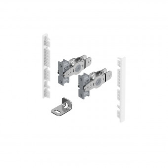 AvanTech YOU Set Verbinder weiß Nennhöhe 101 mm - Hettich AvanTech YOU Set 
Verbinder weiss für Innenfrontprofil 
zum Selbstablängen, Nutzung mit Zarge Nennhöhe 101 mm 
Stahl/Kunstoff 9257615