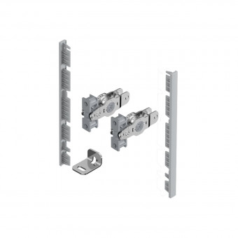 AvanTech YOU Set Verbinder silber Nennhöhe 139 mm - Hettich AvanTech YOU Set 
Verbinder silber für Innenfrontprofil 
zum Selbstablängen, Nutzung mit Zarge Nennhöhe 139 mm 
Stahl/Kunstoff 9257612