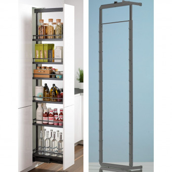 Dispensa Höhenverstellbarer Tragrahmen - Höhenverstellbarer Tragrahmen 
Dispensa 90°, B 262 mm,
H 1900 - 2300 mm, anthrazit, 
9277636