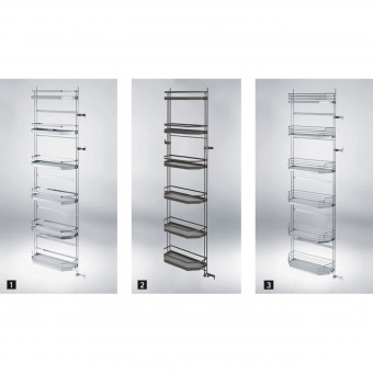 Arena STYLE Türregal Dispensa Duo - Arena STYLE Türregal Dispensa Duo, 
B 450 mm, pulverbeschichtet, 
anthrazit, 9277646