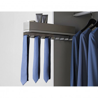 Krawattenhalterausziehbar - Ausziehbarer Krawattenhalter 
Quadro, anthrazit, 9279067