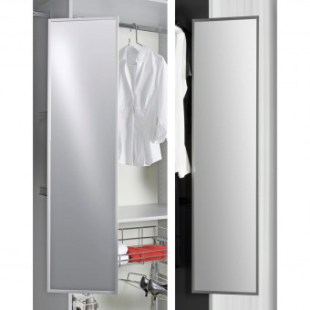 Spiegel ausziehbar - Ausziehbarer Spiegel H 1155 mm, 
Quadro, anthrazit, 9279064