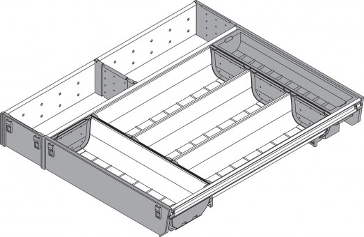 Blum Orga-Line Kombi-Set - Blum Orga-Line Kombi-Set:
Besteck- und Facheinteilung
NL= 450mm, Breite=377mm
ZSI.450KI4N