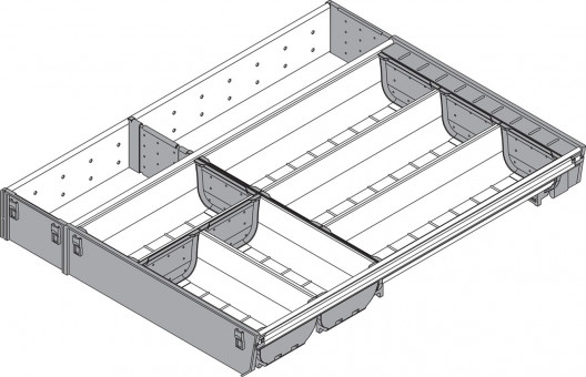 Blum Orga-Line Kombi-Set - Blum Orga-Line Kombi-Set:
Besteck- und Facheinteilung
NL= 500mm, Breite=377mm
ZSI.500KI4