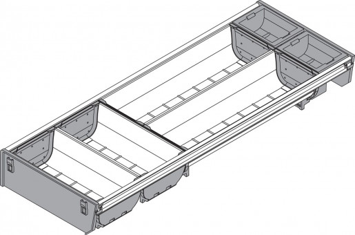 Blum Orga-Line Schalen-Set - Blum Orga-Line Schalen-Set
für Tandembox Schubkasten
NL=550mm, Breite=192mm
ZSI.550BI2N