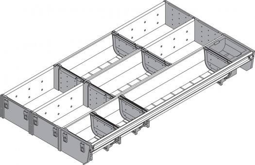 Blum Orga-Line Kombi-Set - Blum Orga-Line Kombi-Set:
Besteck- und Facheinteilung
NL=550mm, Breite=297mm
ZSI.550MI3