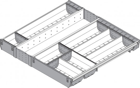 Blum Orga-Line Essbesteck - Blum Orga-Line Essbesteck
für Tandembox
NL= 500mm, Korpusbreite 600mm
ZSI.60VEI6