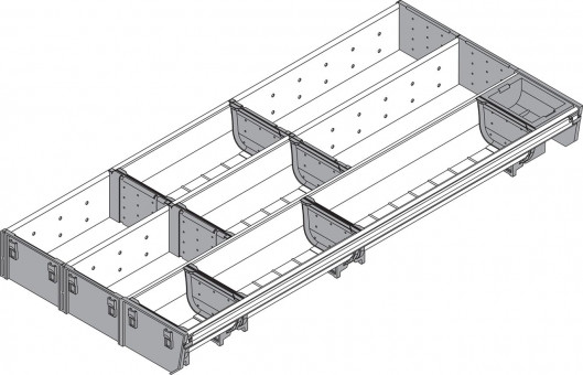 Blum Orga-Line Kombi-Set - Blum Orga-Line Kombi-Set
für Tandembox Schubkasten
NL= 650mm, Breite=297mm
ZSI.650MI3