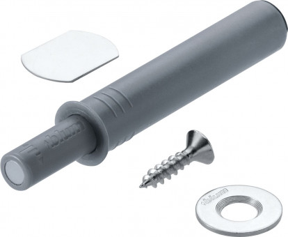Blum Tip-on für Türen Kurzversion, platingrau - Blum Tip-On für Türen (Set), Kurzversion,
mit Magnet, R7036 platingrau, 
956.1004